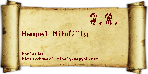 Hampel Mihály névjegykártya